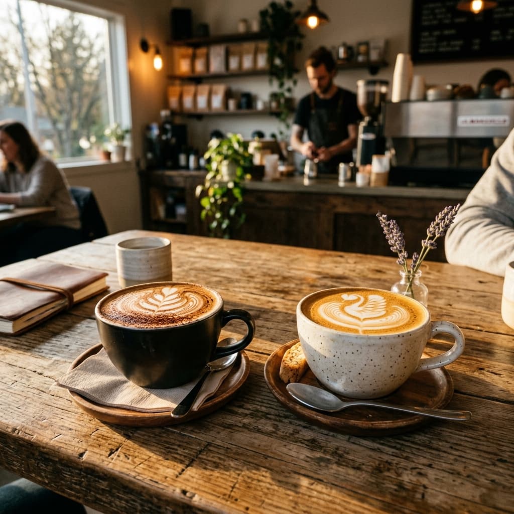 Cafe drinks and coffee